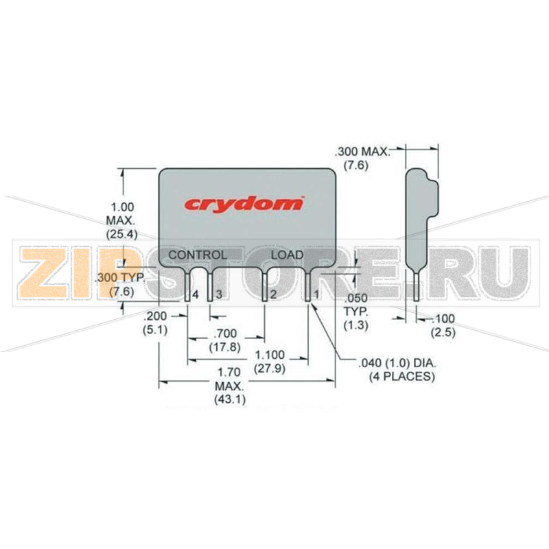 Реле твердотельное 5 А, 530 В/AC, 1 шт Crydom CX380D5 