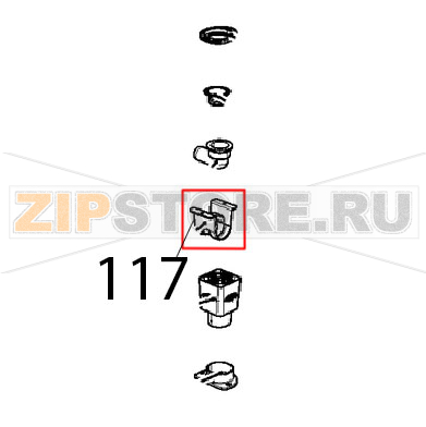 Supporto per tubo di scarico Unox XBC 615EG Supporto per tubo di scarico Unox XBC 615EGЗапчасть на деталировке под номером: 117