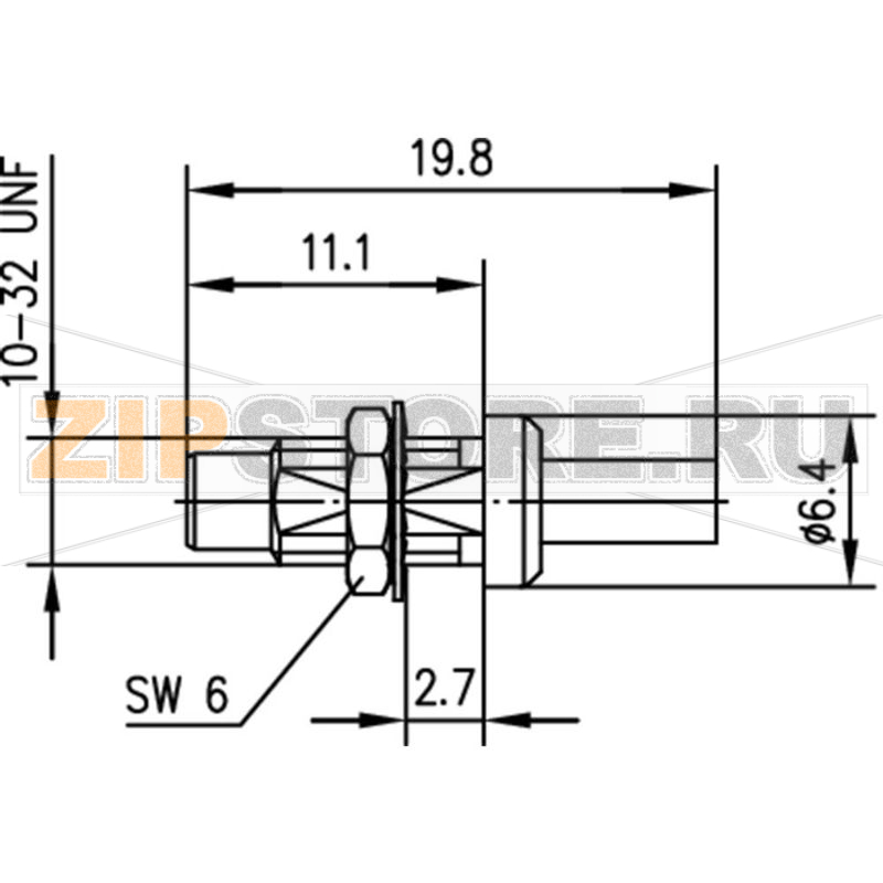 Разъем SMC, 50 Ом, 1 шт Telegärtner J01170A0151 
