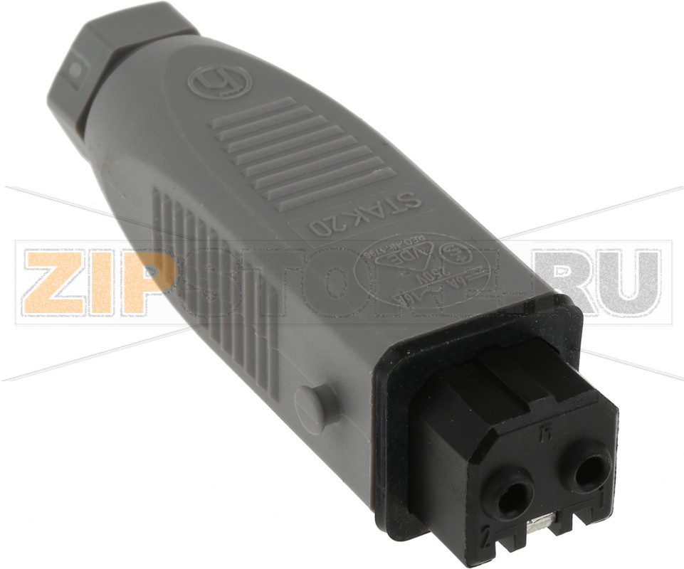 Разъем прямоугольный 16 А, 250 В, IP54, 2 контакта Hirschmann STAK 20 