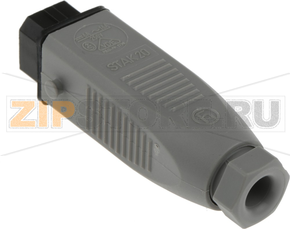 Разъем прямоугольный 16 А, 250 В, IP54, 2 контакта Hirschmann STAK 20 
