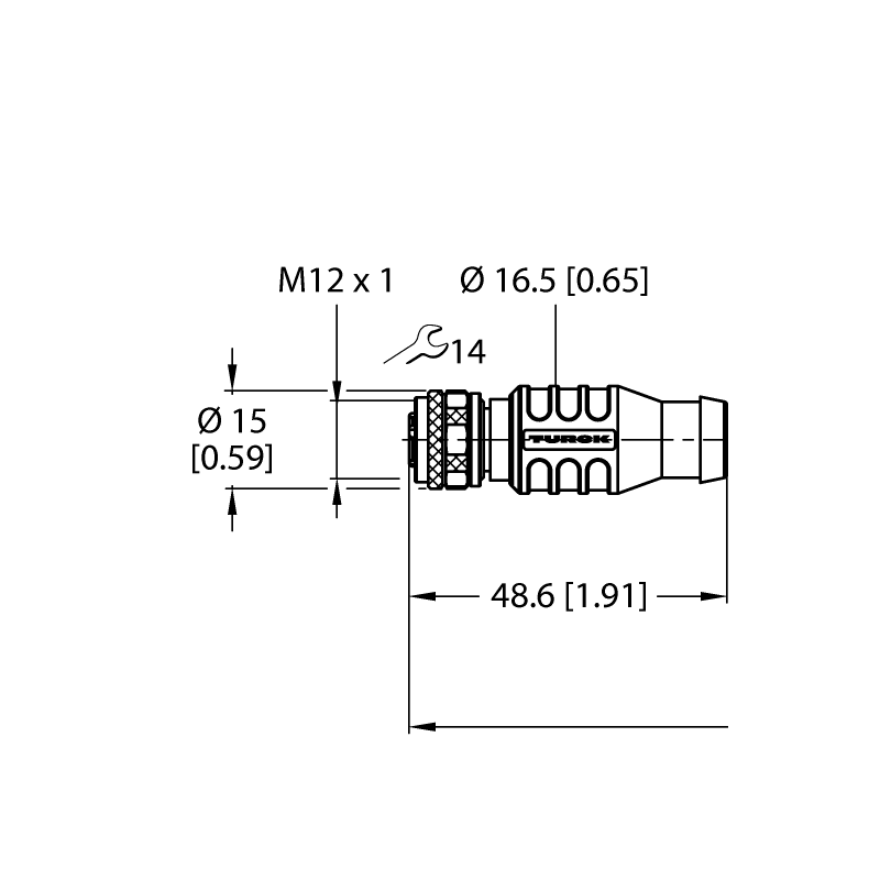 Кабель PUR Turck RKE4.4T-1/TXP 