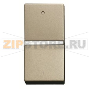 Механизм одноклавишного переключателя с клавишей, одномодульный, шампань ABB 2CLA210200N1901 