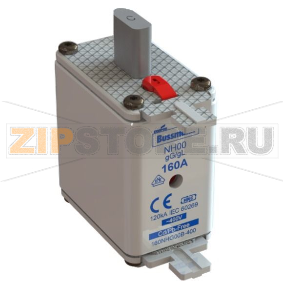 Предохранитель, 160 A, AC 400 В, 120 кА, NH00, gL/gG, IEC Eaton NH FUSE 160A 400V GG/GL SIZE 00 