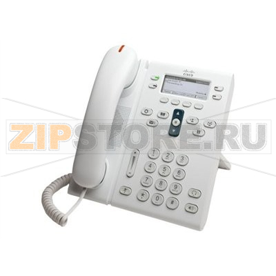 IP-телефон 48 В/DC, 2xGE (PoE), 4xSIP, 396x162 пкс, белый Cisco CP-6945-W-K9= 