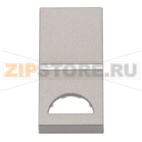 Клавиша одноклавишного одномодульного выключателя/переключателя/кнопки с окном для шильдика с символом, серебристая ABB 2CLA210190N1301