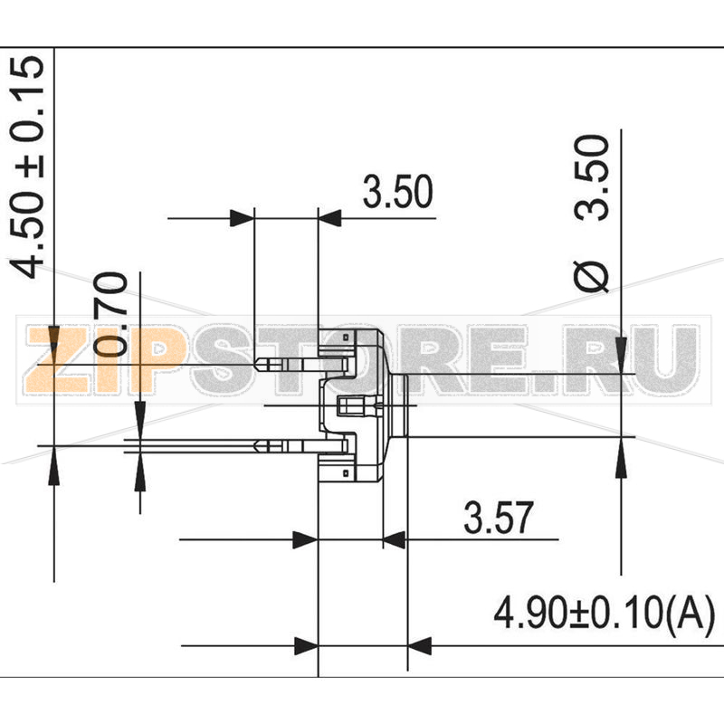 Кнопка 42 В DC/AC, 0.1 А, 1 x выкл/вкл, без фиксации, 1 шт Rafi 1.14.100.502/0000 