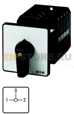 Переключатель, контакты: 8, 100 A, панель: 1-0-2, 90°, с фиксацией Eaton T5-4-8294/Z 