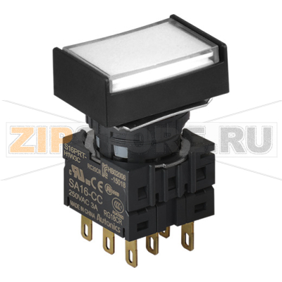 Выключатель кнопочный, Ø отверстия: 16 мм Autonics S16PRT-H2W3C 