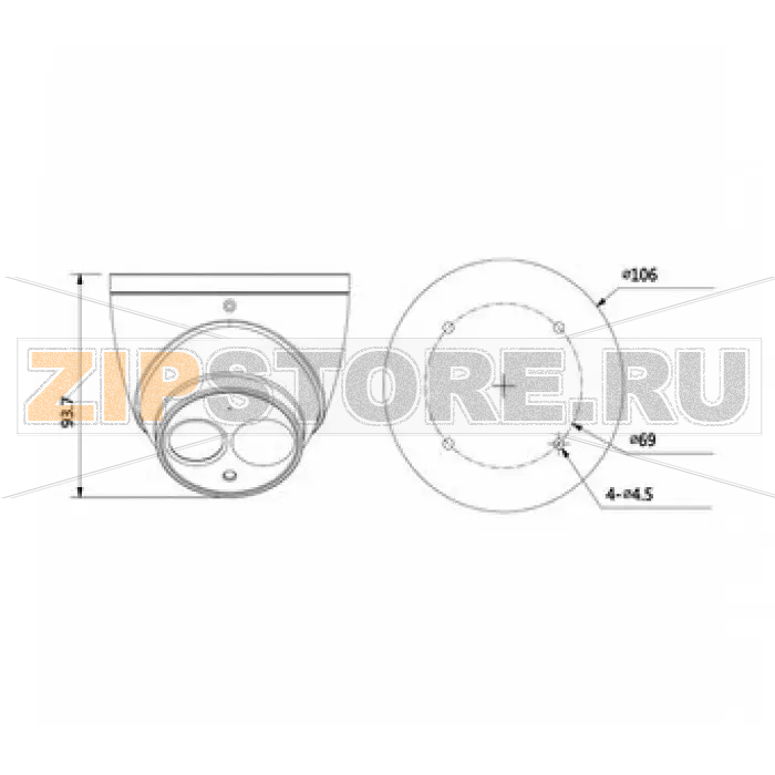 IP-камера Dahua DH-IPC-HDW4830EMP-AS-0400B 
