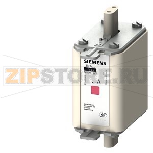 ПЛАВКАЯ ВСТАВКА НИЗКОВОЛЬТНАЯ GL/GG С НЕИЗОЛИРОВАННЫМИ ВЫСТУПАМИ ДЛЯ МОНТ./ДЕМОНТ. С ЦЕНТРАЛЬНЫМ ИНДИКАТОРОМ ТИПОРАЗМЕР 00, Iном.=100A, Uном.=500В Siemens 3NA7830-7 