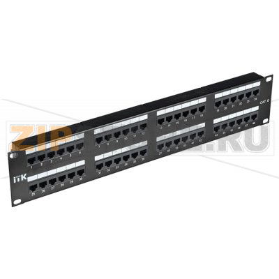 2U патч-панель кат.5Е UTP, 48 портов (Dual) 