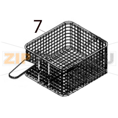 Frying basket+handle Hurakan HKN-FR66L Frying basket+handle Hurakan HKN-FR66LЗапчасть на деталировке под номером: 7