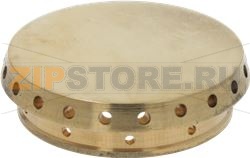 BURNER CAP PERFORATED BRASS POLISHED 