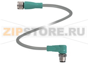 Кабель датчика-исполнительного устройства Connection cable V1-G-0,3M-PUR-ABG-V1-W-Y Pepperl+Fuchs Описание оборудованияConnecting cable, M12 to M12, PUR cable, 4-pin, bridged, shielded