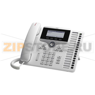 IP-телефон 220 В, 2xFE (PoE), 16 линий, SIP, 396x162 пкс, RJ-9 Cisco CP-7861-W-K9 
