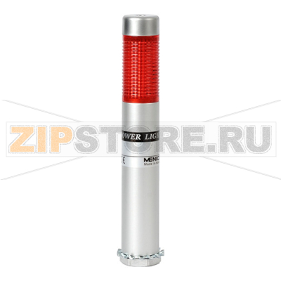 Колонна сигнальная c СИД модулем, светодиодная, алюминиевая, компактная, Ø: 25 мм, режим работы: постоянное/мигающее свечение Autonics PLDM-101-R 