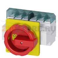 ГЛАВНЫЙ/АВАРИЙНЫЙ ВЫКЛЮЧАТЕЛЬ 6-ПОЛЮСНЫЙ IU=63, P/AC-23A ПРИ 400V=22KW ПЕРЕДНЕГО КРЕПЛЕНИЯ КРЕПЛЕНИЕ ПО 4 ОТВЕРСТИЯМ ПОРОТНАЯ РУКОЯТКА КРАСНО-ЖЕЛТАЯ Siemens 3LD2504-3VK53