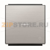 Клавиша для одноклавишных выключателей/переключателей/кнопок с символом "Свет" и линзой подсветки, нержавеющая сталь ABB 2CLA850440A1401