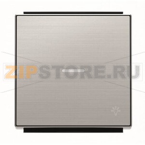 Клавиша для одноклавишных выключателей/переключателей/кнопок с символом "Свет" и линзой подсветки, нержавеющая сталь ABB 2CLA850440A1401 