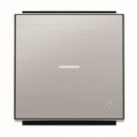 Клавиша для одноклавишных выключателей/переключателей/кнопок с символом "Свет" и линзой подсветки, нержавеющая сталь ABB 2CLA850440A1401