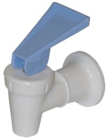 БЕЛЫЙ КРАН С СИНЕЙ РУКОЯТКОЙ