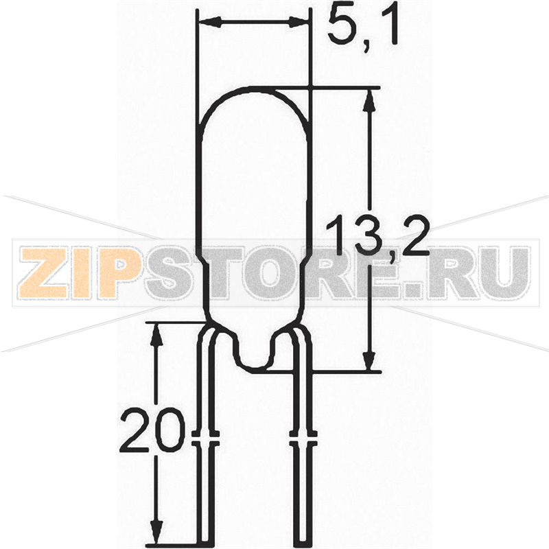 Лампа 12 В, 0.48 Вт, цоколь: T1 1/2, прозрачная, 1 шт Barthelme 00901240 