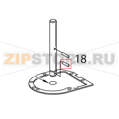 Pin groove KitchenAid 5K45SSEWH Pin groove KitchenAid 5K45SSEWHЗапчасть на деталировке под номером: 18