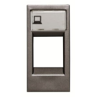 Накладка для суппортов и телекоммуникационных разъёмов, антрацитовая ABB 2CLA211810N1801