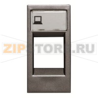 Накладка для суппортов и телекоммуникационных разъёмов, антрацитовая ABB 2CLA211810N1801