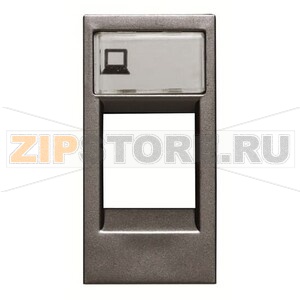 Накладка для суппортов и телекоммуникационных разъёмов, антрацитовая ABB 2CLA211810N1801 