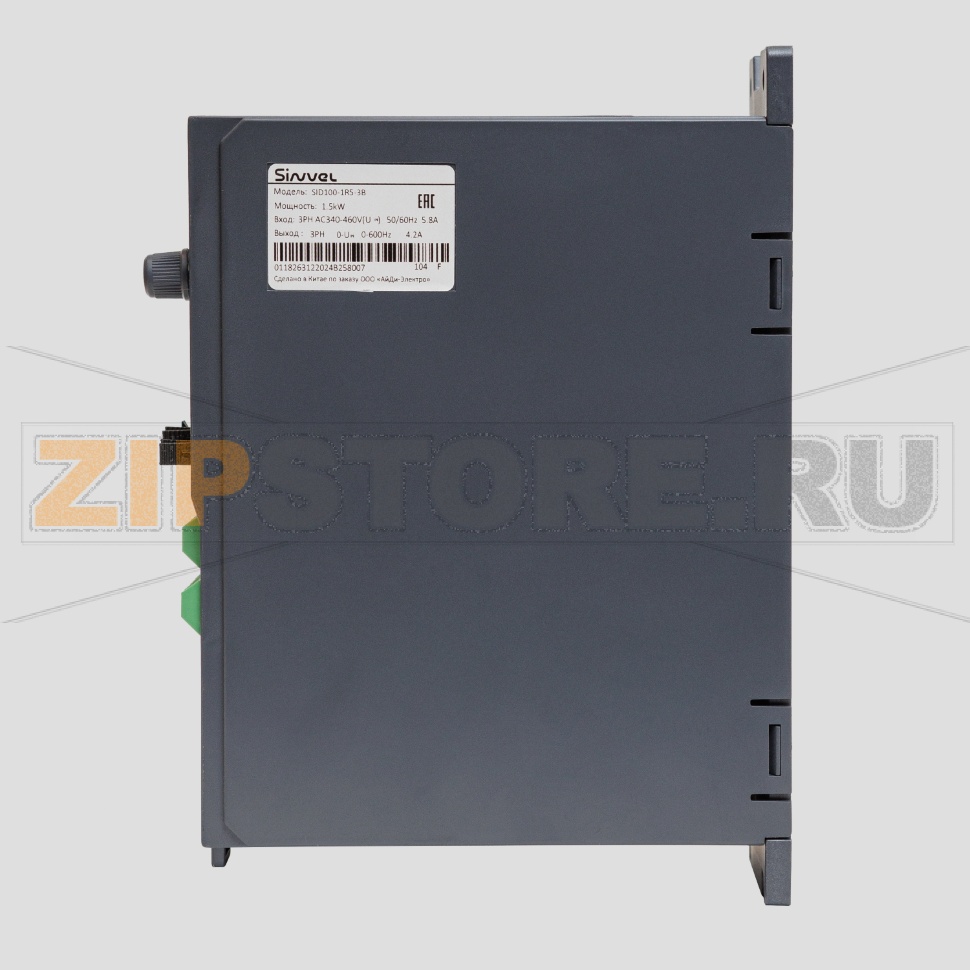 Преобразователь частоты 1.5 кВт, 3 фазы, 380 В, тормозной модуль Sinvel SID100-1R5-3B 