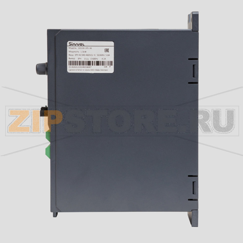 Преобразователь частоты 1.5 кВт, 3 фазы, 380 В, тормозной модуль Sinvel SID100-1R5-3B 