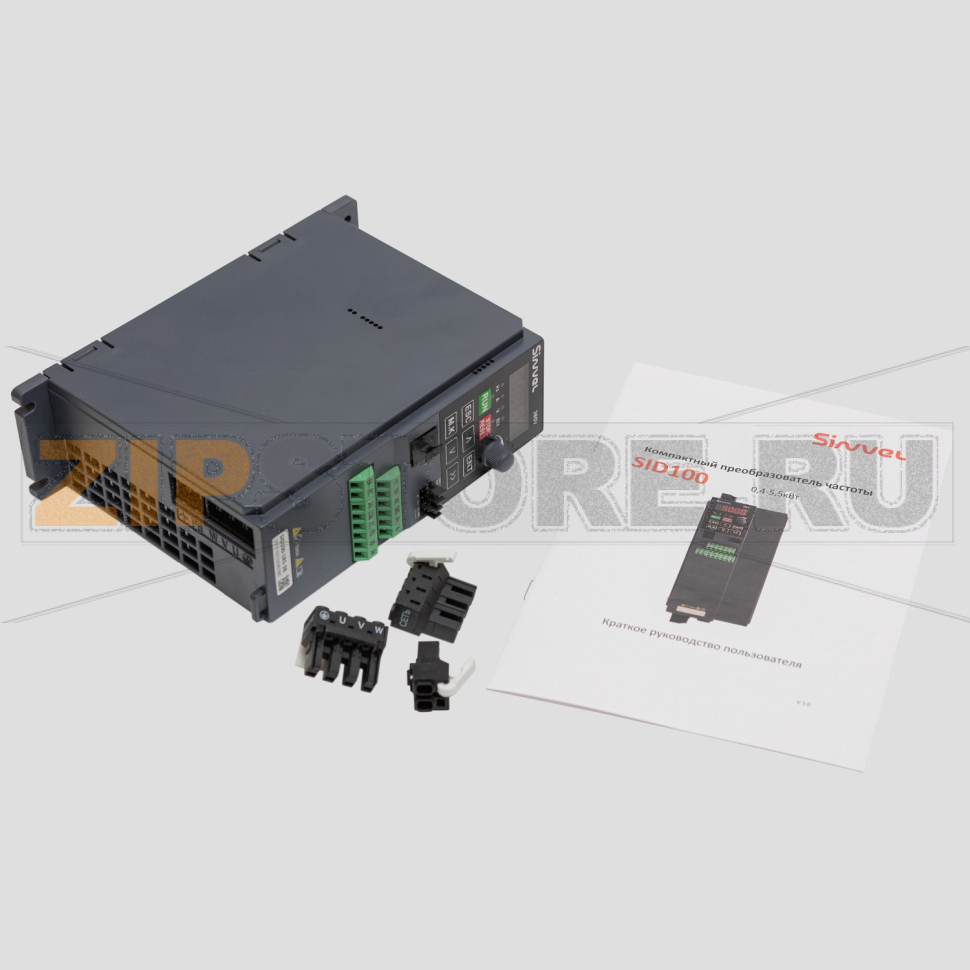 Преобразователь частоты 1.5 кВт, 3 фазы, 380 В, тормозной модуль Sinvel SID100-1R5-3B 