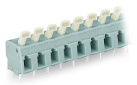 PCB terminal block; push-button; 2.5 mm; Pin spacing 7.5/7.62 mm; 5-pole; suitable for Ex-e applications; CAGE CLAMP®; commoning option; 2,50 mm; light gray Wago 257-505/000-009/999-950
