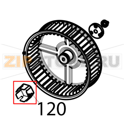Ovens humidifier fan Tecnoinox EFB10DSL Ovens humidifier fan Tecnoinox EFB10DSLЗапчасть на деталировке под номером: 120