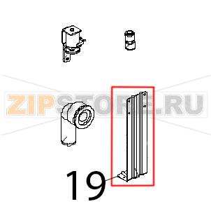 Staffa zincata sostegno muffola Unox XVC 204 Staffa zincata sostegno muffola Unox XVC 204Запчасть на деталировке под номером: 19