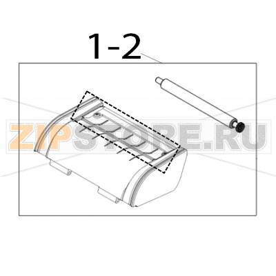 Media cover assembly/ for RFID model TSC Alpha-40L (R) Media cover assembly/ for RFID model TSC Alpha-40L (R)Запчасть на деталировке под номером: 1-2