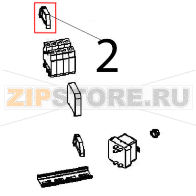 Terminal clamp Angelo Po 091FR1E Terminal clamp Angelo Po 091FR1EЗапчасть на деталировке под номером: 2