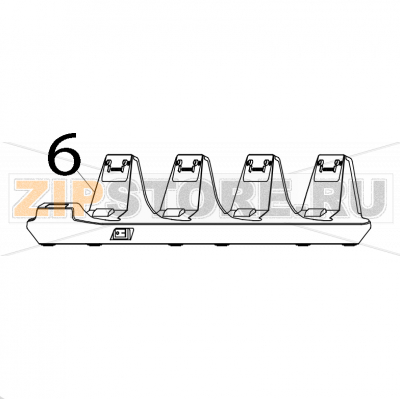 4-Slot docking cradle, UK (EMEA) TSC Alpha-40L (R) 4-Slot docking cradle, UK (EMEA) TSC Alpha-40L (R)Запчасть на деталировке под номером: 6