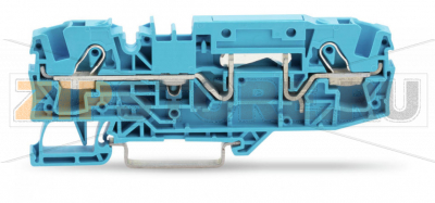 2-conductor through terminal block; 6 mm; with test option; same profile as 2-conductor disconnect terminal block; side and center marking; for DIN-rail 35 x 15 and 35 x 7.5; Push-in CAGE CLAMP®; 6,00 mm; blue Wago 2006-1604 