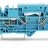 2-conductor through terminal block; 6 mm; with test option; same profile as 2-conductor disconnect terminal block; side and center marking; for DIN-rail 35 x 15 and 35 x 7.5; Push-in CAGE CLAMP®; 6,00 mm; blue Wago 2006-1604 - 2-conductor through terminal block; 6 mm; with test option; same profile as 2-conductor disconnect terminal block; side and center marking; for DIN-rail 35 x 15 and 35 x 7.5; Push-in CAGE CLAMP®; 6,00 mm; blue Wago 2006-1604