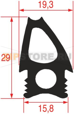 GUARNIZIONE PORTA FORNO 1405x470 mm 