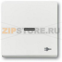 Клавиша выключателя с символом "Вилка", белый бархат ABB 2CKA001751A3163