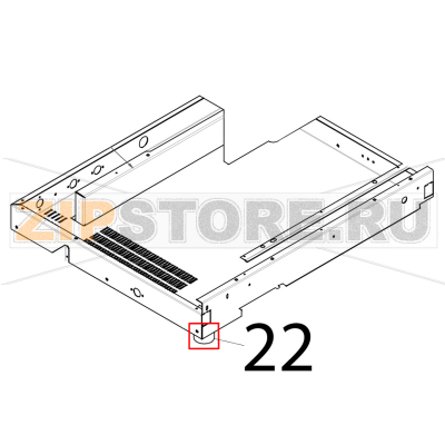 Piedino H=36 Tecnoeka KF 1010 EV UD Piedino H=36 Tecnoeka KF 1010 EV UDЗапчасть на деталировке под номером: 22