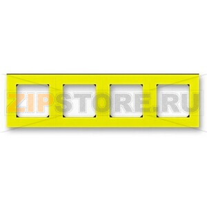 Рамка четырехместная, жёлтый/дымчатый чёрный ABB 2CHH015040A6064 