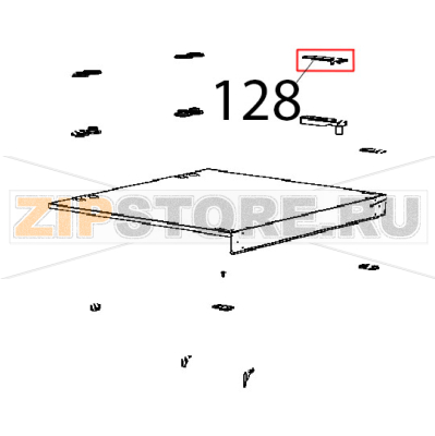 Coperchio staffa superiore porta Unox XBC 1005E Coperchio staffa superiore porta Unox XBC 1005EЗапчасть на деталировке под номером: 128