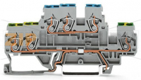 3-проводные двухуровневые клеммы; для DIN-рейки 35 x 15 и 35 x 7,5; 2,5 мм; CAGE CLAMP®; 2,50 mm; серые Wago 870-535