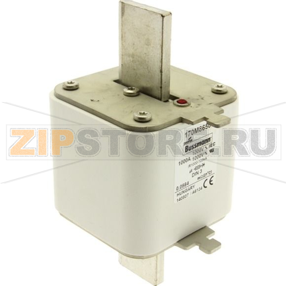 Предохранитель, 1000 A, AC 1000 В, DIN 3, 90x75x150 мм, aR, DIN, IEC Eaton FUSE 1000A 1000V DIN 