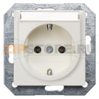 DELTA I-SYSTEM ТИТАНОВО-БЕЛЫЙ РОЗЕТКА SCHUKO 10A DC/16A AC 250В C ЗАЩИТНЫМ КОНТАКТОМ С БЕЗРЕЗЬБОВЫМИ КОНТАКТНЫМИ ЗАЖИМАМИ С ПОЛЕМ ДЛЯ НАДПИСИ ЭЛ.-МЕХ.ЧАСТЬ Siemens 5UB1515